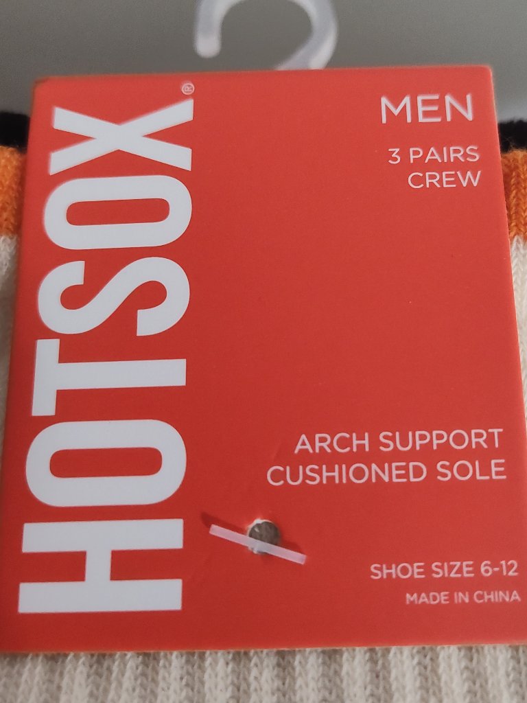 Hotsox Men's 3 Pair Of Crew Socks, Nwts, Shoe Size 6-12 — image 2 of 4
